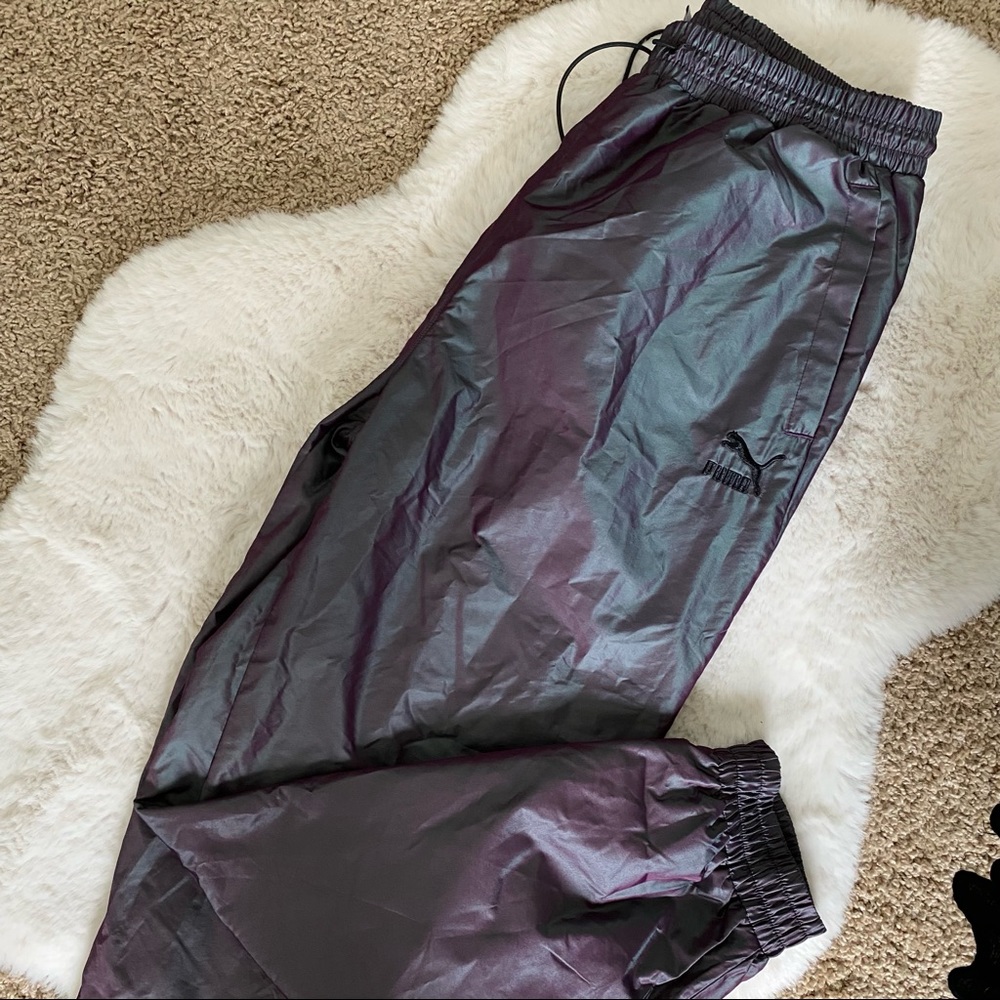 Puma Track Pants Reflective Purple and Blue